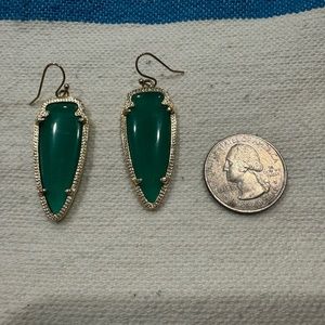 Kendra Scott Green and Gold Earrings